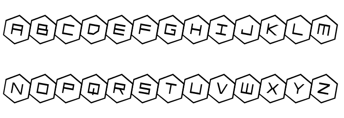 HEX:gon Rotated 2 Font LOWERCASE
