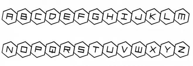 HEX:gon Rotated 2 خط أحرف صغيرة