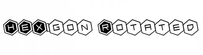 HEX:gon Rotated  नि: शुल्क फ़ॉन्ट्स डाउनलोड