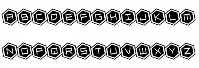 HEX:gon Rotated Polices MAJUSCULES