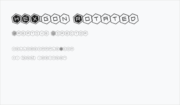 HEX:gon Rotated Business Card