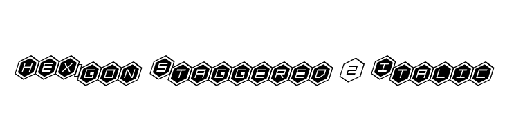 HEX:gon Staggered 2 Italic  font caratteri gratis