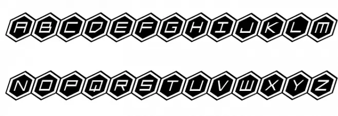 HEX:gon Staggered 2 Italic Polices MAJUSCULES
