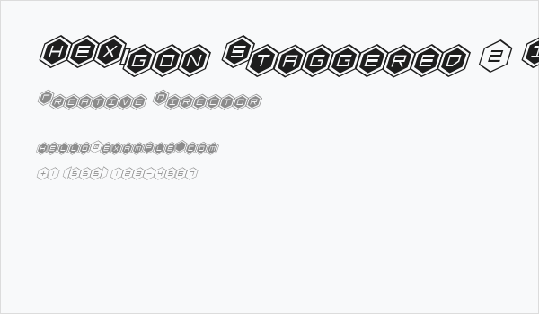 HEX:gon Staggered 2 Italic Business Card