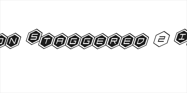 HEX:gon Staggered 2 Italic Logo