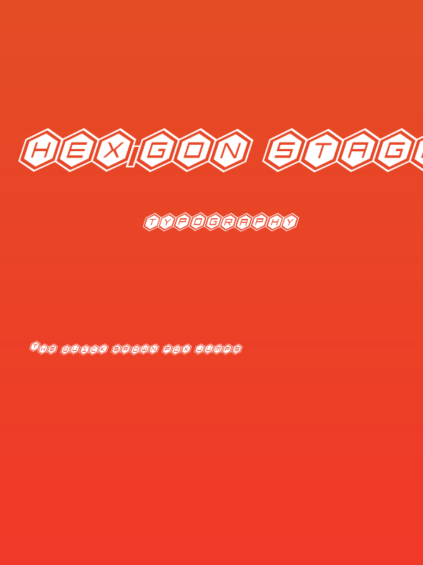 HEX:gon Staggered 2 Italic Poster