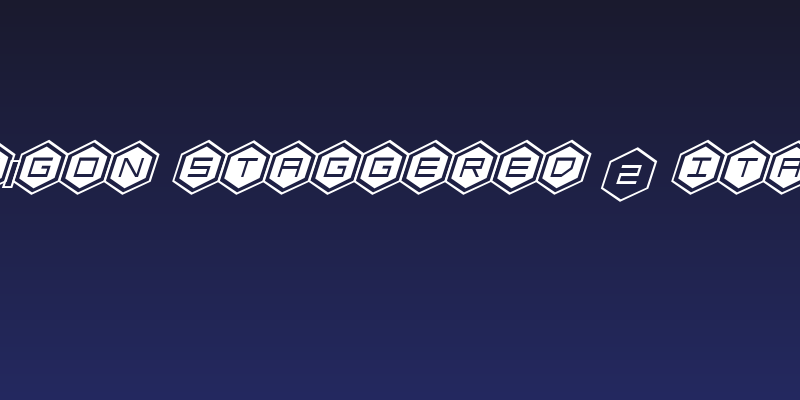 HEX:gon Staggered 2 Italic Social Header
