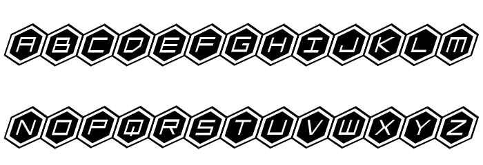HEX:gon Staggered 2 Italic Font LOWERCASE