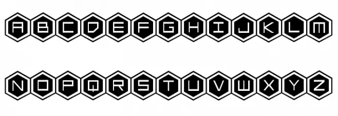 HEX:gon Staggered 2 Caratteri MAIUSCOLE