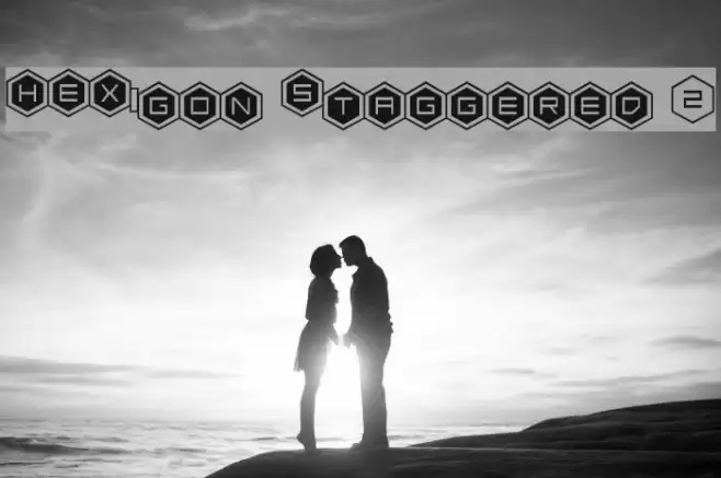HEX:gon Staggered 2 Font examples