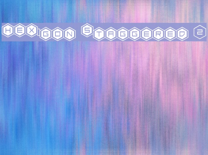 HEX:gon Staggered 2 Font examples