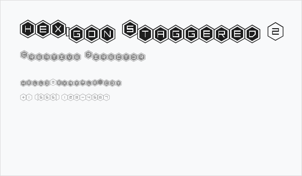 HEX:gon Staggered 2 Business Card