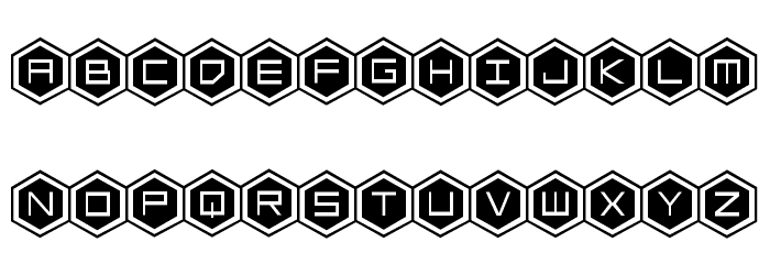 HEX:gon Staggered 2 Font LOWERCASE