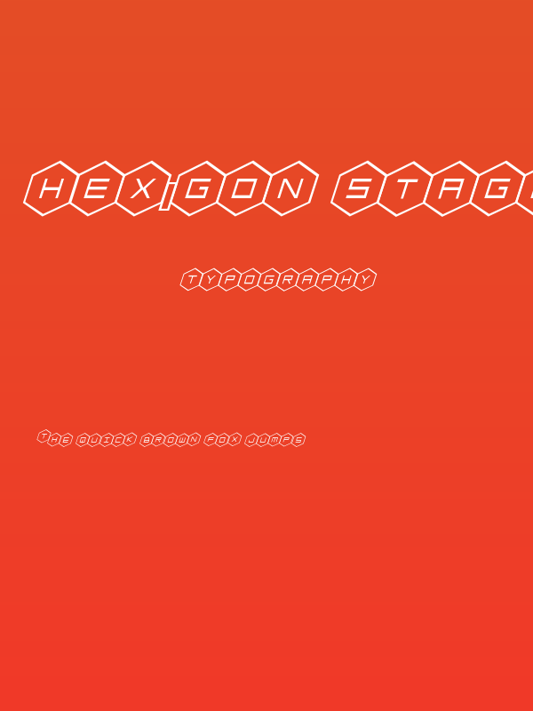 HEX:gon Staggered Italic Poster