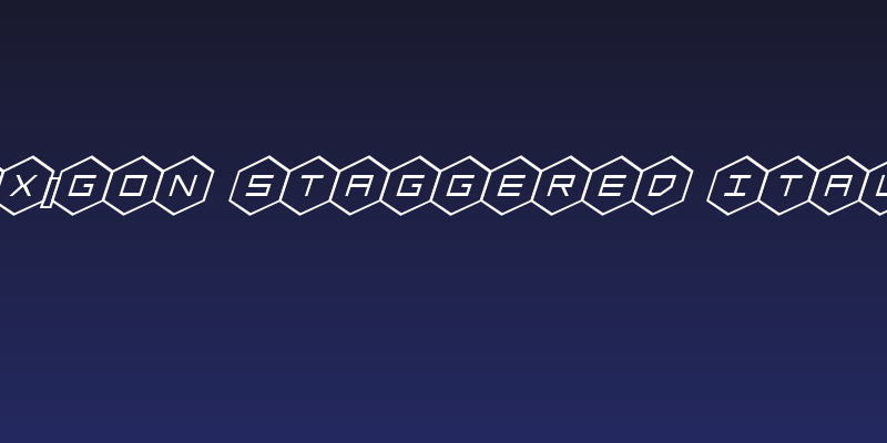 HEX:gon Staggered Italic Social Header