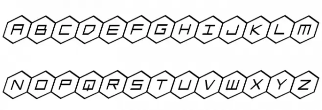 HEX:gon Staggered Italic फ़ॉन्ट लोअरकेस