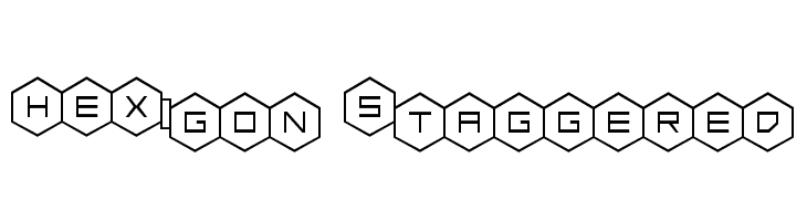 HEX:gon Staggered  font caratteri gratis