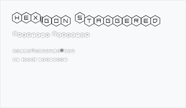 HEX:gon Staggered Business Card