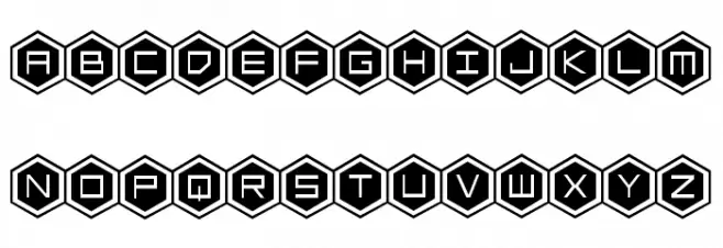 HEX:gon Schriftart Groß