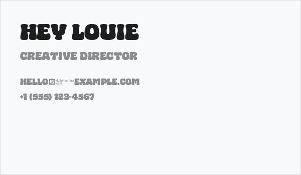 HEY LOUIE Business Card