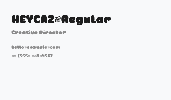 HEYCAZ-Regular Business Card