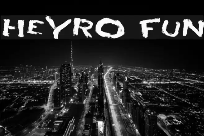 HEYRO fun フォント examples