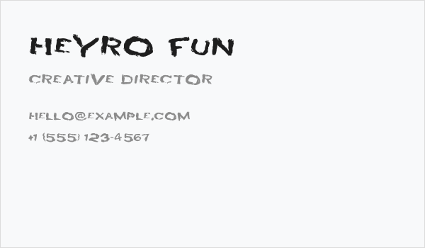 HEYRO fun Business Card