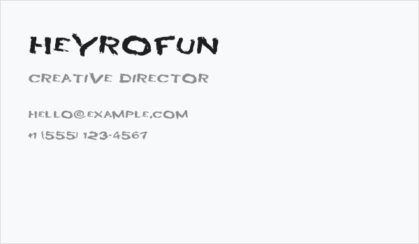 HEYROfun Business Card