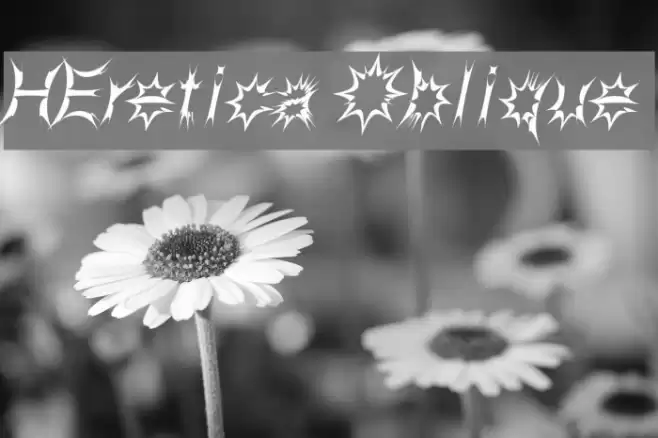 HEretica Oblique Font examples