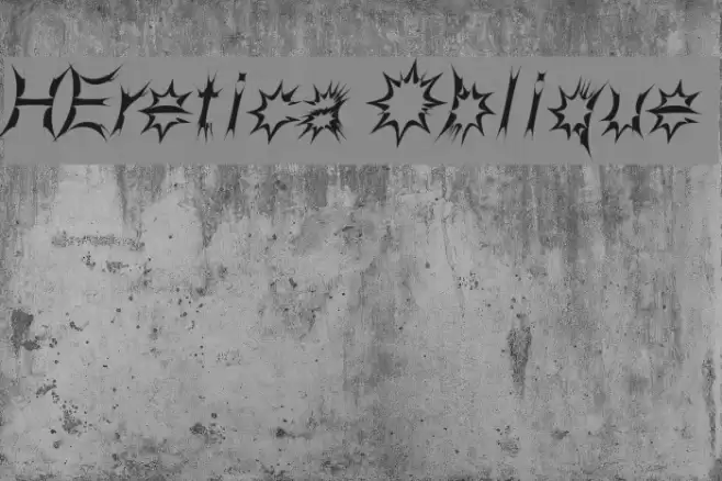 HEretica Oblique Font examples