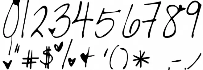 He Formed My Heart Font OTHER CHARS