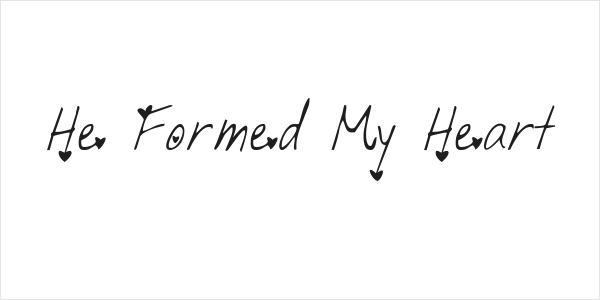 He Formed My Heart Logo