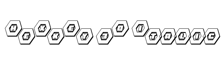 HeXkEy 3D Italic  لخطوط تنزيل