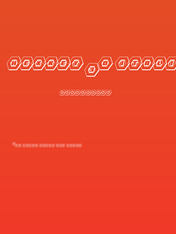 HeXkEy 3D Italic Poster