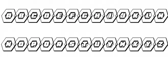 HeXkEy 3D Italic Fuentes MINÚSCULAS
