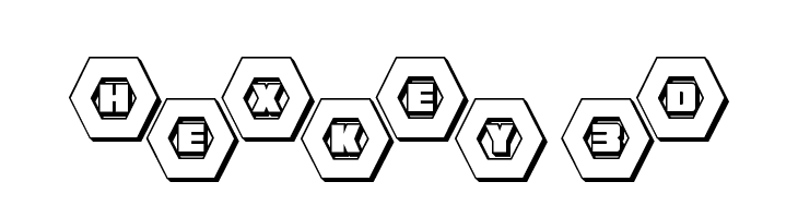 HeXkEy 3D  フリーフォントのダウンロード