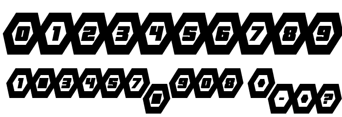 HeXkEy Condensed Italic Font OTHER CHARS