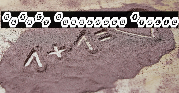 HeXkEy Condensed Italic Example 1