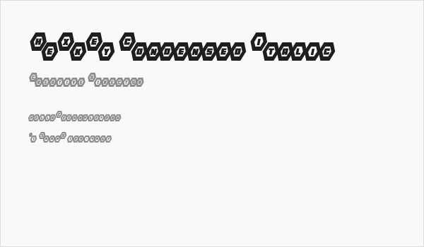 HeXkEy Condensed Italic Business Card