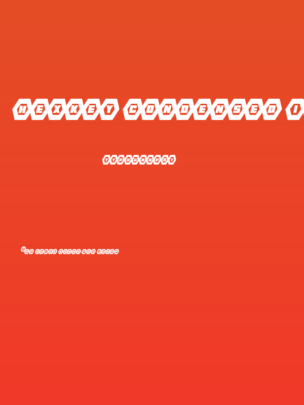 HeXkEy Condensed Italic Poster