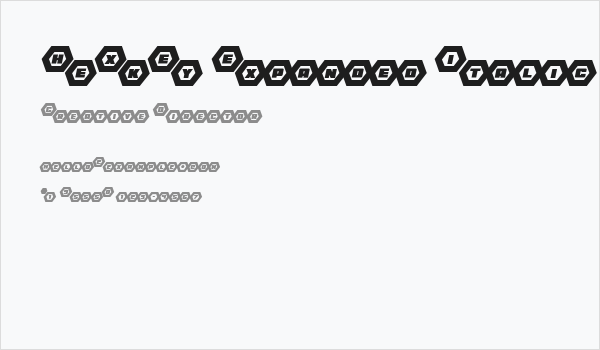 HeXkEy Expanded Italic Business Card