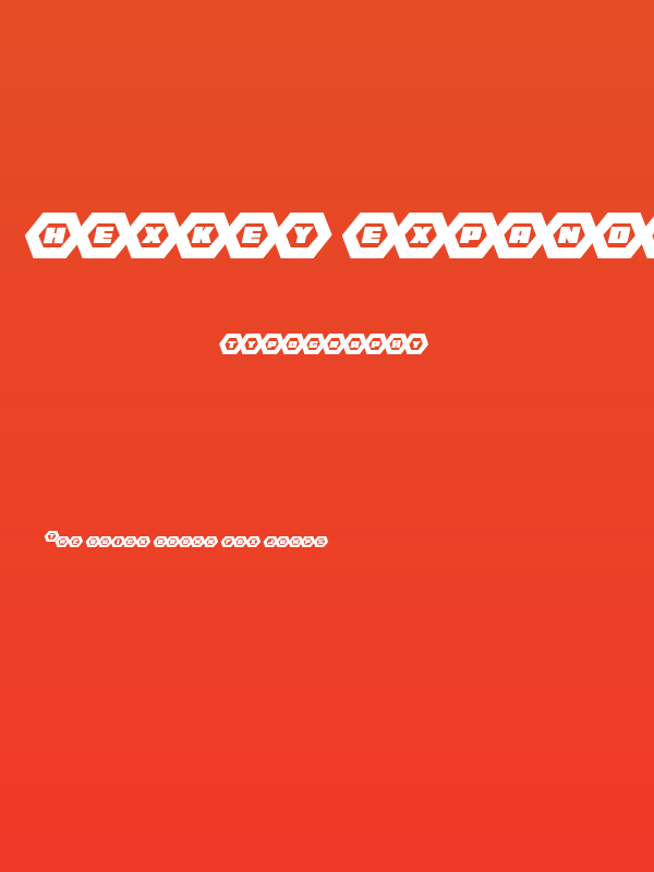 HeXkEy Expanded Italic Poster