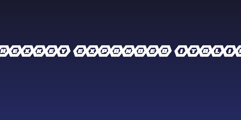 HeXkEy Expanded Italic Social Header