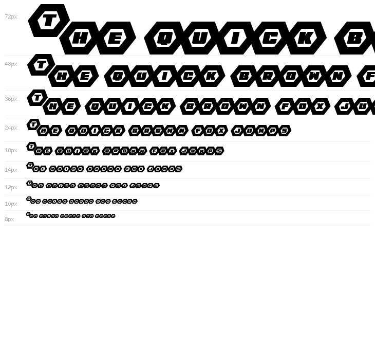 HeXkEy Expanded Italic Waterfall