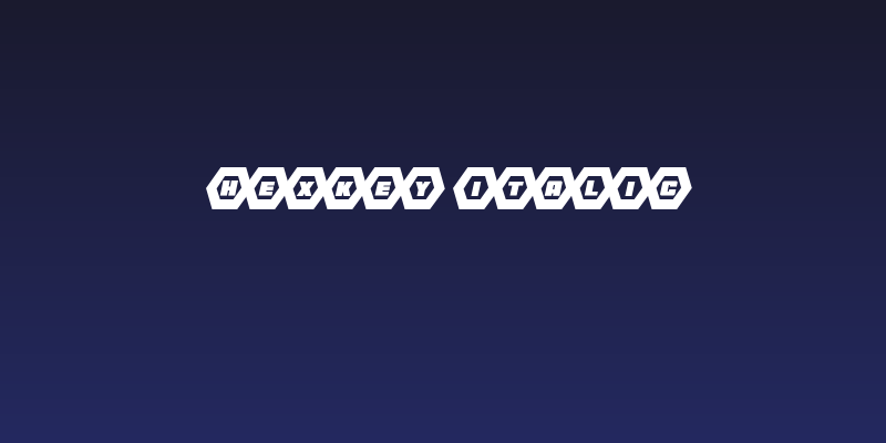 HeXkEy Italic Social Header