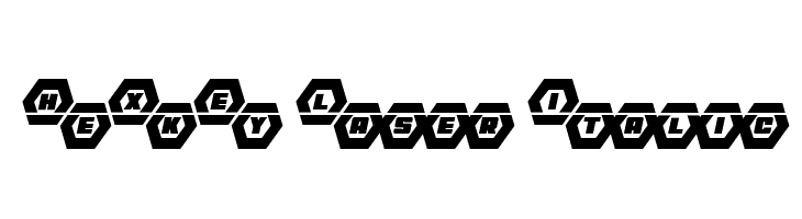 HeXkEy Laser Italic  les polices de caractères gratuit tlcharger