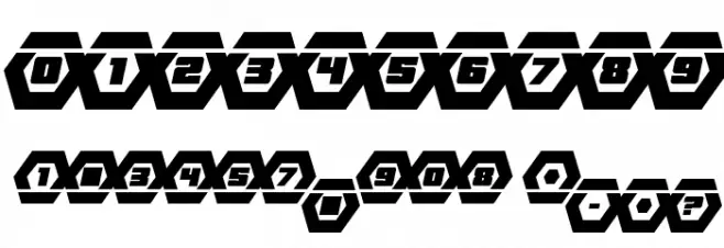 HeXkEy Laser Italic Font OTHER CHARS