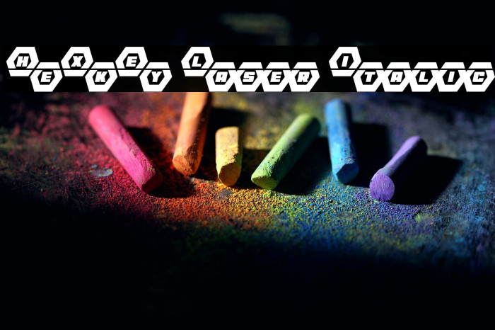 HeXkEy Laser Italic Example 1