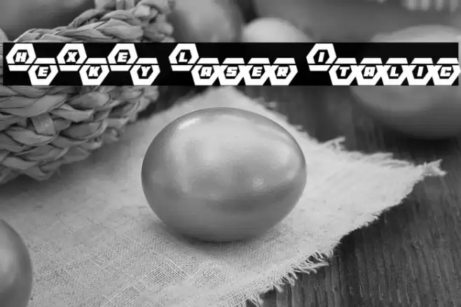 HeXkEy Laser Italic Font examples