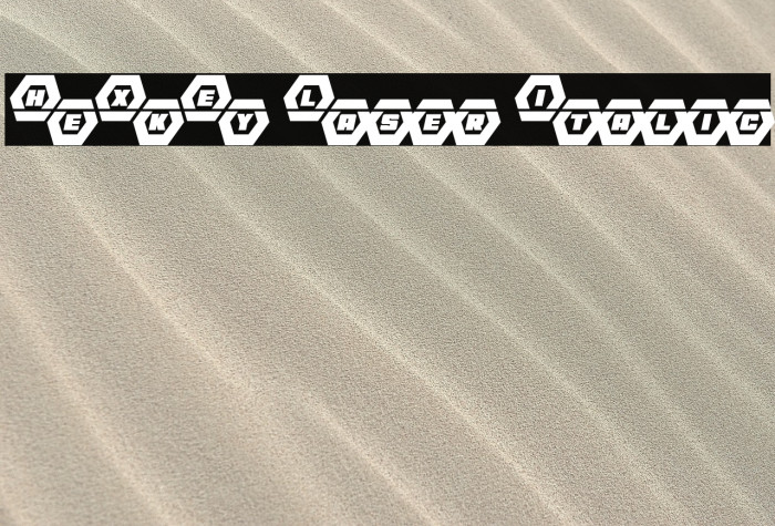 HeXkEy Laser Italic Example 3
